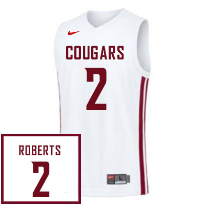 Men #2 Tyrell Roberts Washington State Cougars College Basketball Jerseys Sale-White - Click Image to Close
